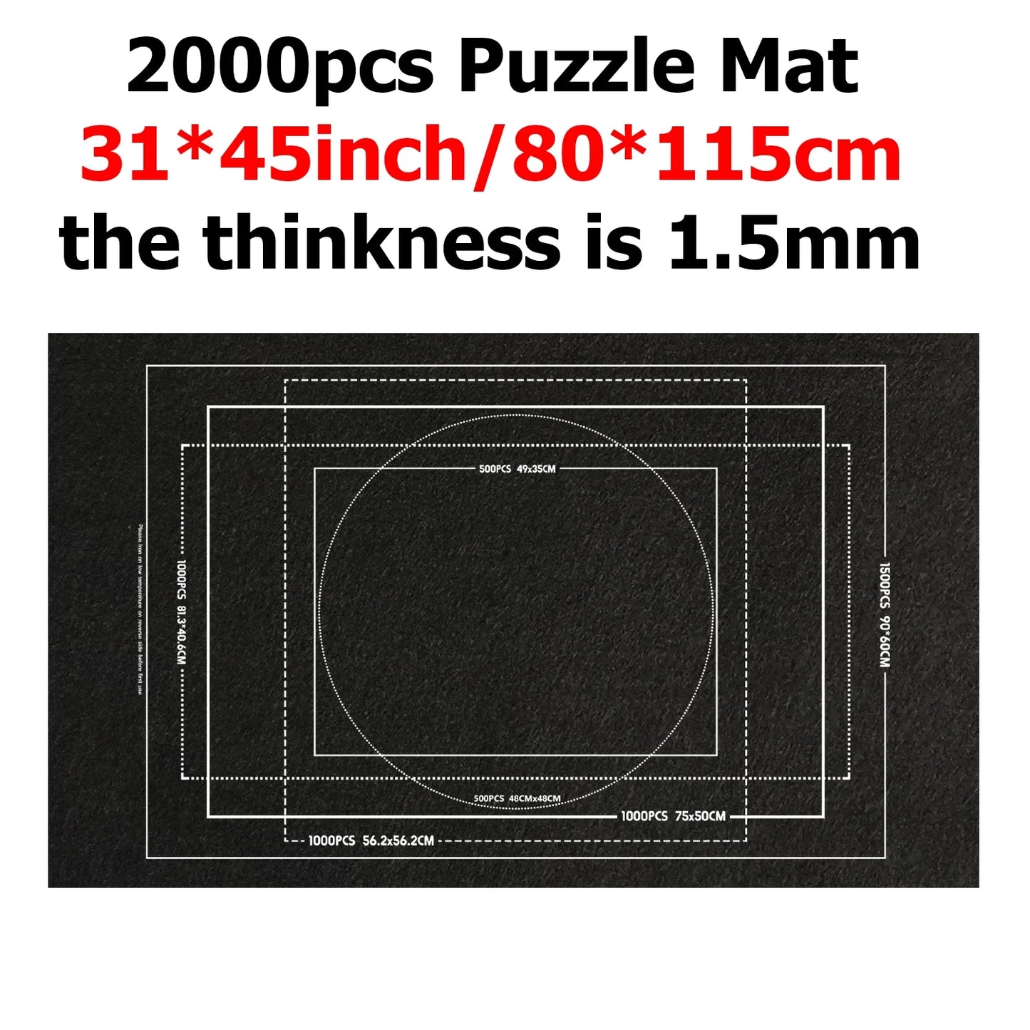 1000~3000pcs Puzzle Storage Mat Roll Up Children Developmental Game Parent-child Interaction Portable Travel-Friendly Bag TMZ