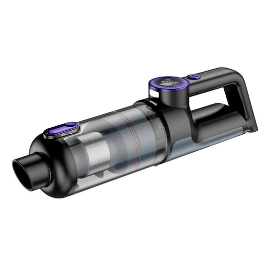 Ultra-Quiet High-Power Brushless Vacuum Cleaner with Digital Battery Display Cyclonic Dust Cup Multi-Use for Car/Home/Office