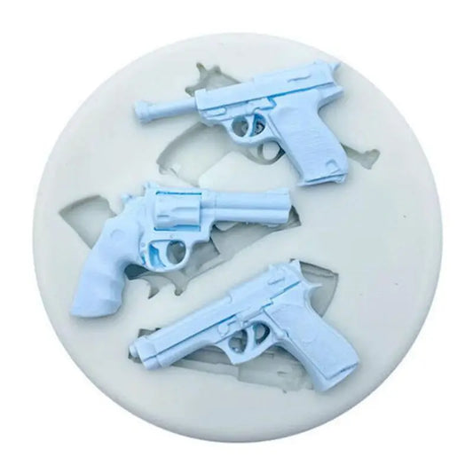 Silicone Mold Gun Handgun shape silicone mold mould sugar craft fondant cake decorating animal mould baking tool