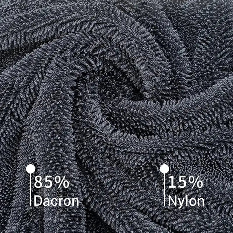 Car Wash Towel 1200GSM Double Sided Towel Car Detailing Twisted Braid Cloth Super Absorbent Rag for Car Home Washing Accessories