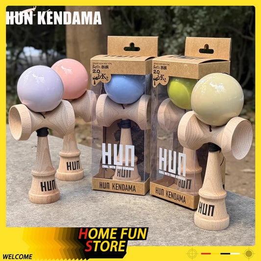 IN STOCK Original HunKendama Beginner Professionals Kendama Big Cups Easy To Catch Trend Tips Juggles Ball For Children'S Gifts