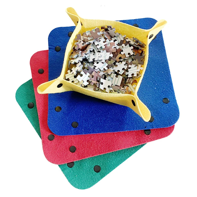1000~3000pcs Puzzle Storage Mat Roll Up Children Developmental Game Parent-child Interaction Portable Travel-Friendly Bag TMZ
