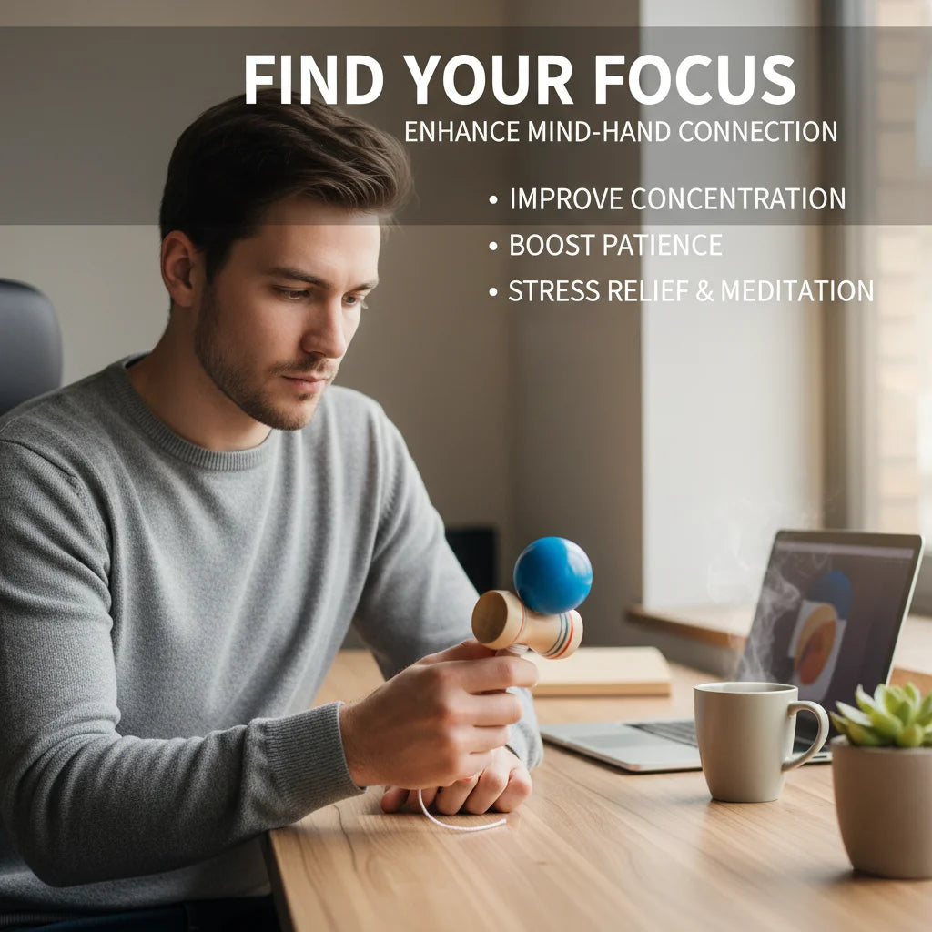 Oversized Kendama Skill Toy – Large Japanese Wooden Ball-and-Cup Game for Adults & Kids, Viral Challenge Toy, Focus & Hand-Eye C