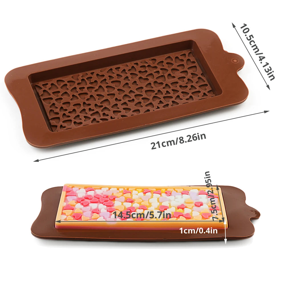 2022 New Silicone Chocolate Bar Mold Silicon cake decoration Silicone Molds for Break Apart Chocolate Tools Candy Mold mold DIY