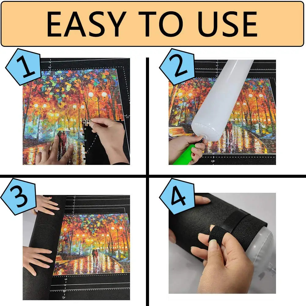 1000~3000pcs Puzzle Storage Mat Roll Up Children Developmental Game Parent-child Interaction Portable Travel-Friendly Bag TMZ