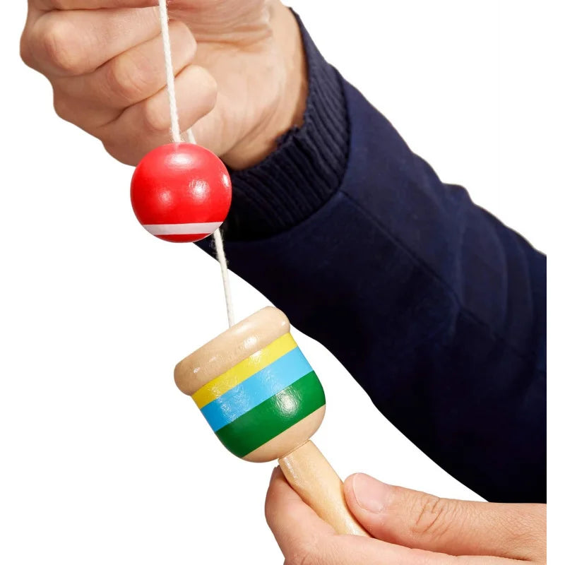 Classic Kendama Skill Toy——Precision crafted from solid hardwood，Enhance balance and coordination skills | Classic Cup Ball Game