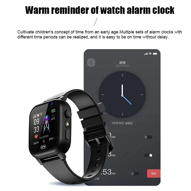 Kids Smart Watch 4G Multifunctional Waterproof SOS GPS Location Camera Call Sim Card Child Gifts Sports Digital Watches Tracker