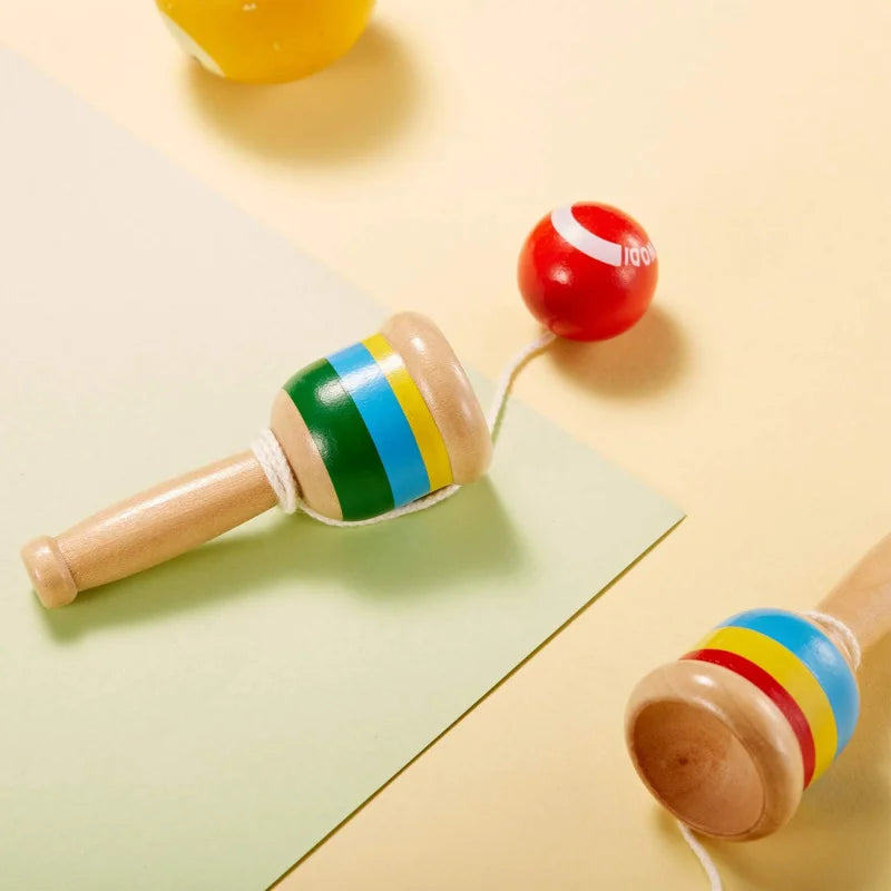 Classic Kendama Skill Toy——Precision crafted from solid hardwood，Enhance balance and coordination skills | Classic Cup Ball Game
