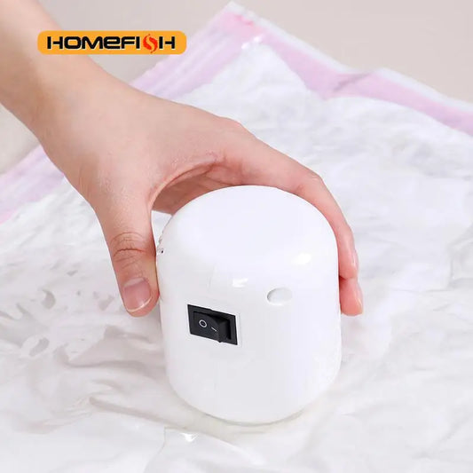 Vacuum compression bag electric pump suction pump Mini Vacuum Sealer Machine Space Saver for Clothes Food Organizer