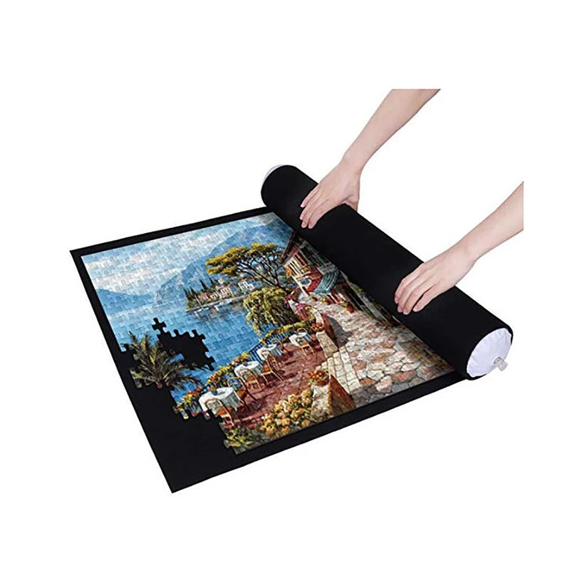 Puzzle Storage Blanket Set for 500-1500 Puzzle  Felt Puzzle Blanket Grey/Black Classification Disk Inflatable Rod TMZ