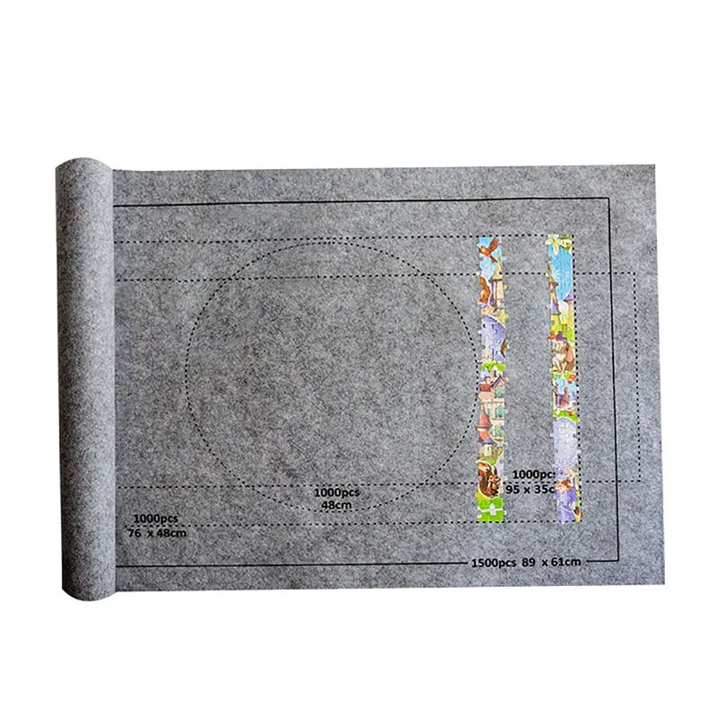 Puzzles Pad Jigsaw Roll Felt Mat Storage Bag Playmat Puzzles Blanket For Up To 1500 Pcs Puzzle Accessories Portable Storage Mat