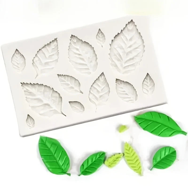 1Rose Leaf Silicone Mold，Resin Casting Mold，For Candle Making、Aromatherapy、Handmade Soap、Clay、Gypsum and crafts-Flexible silicon