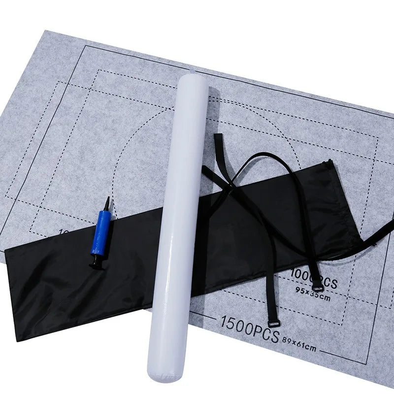 Puzzles Pad Jigsaw Roll Felt Mat Storage Bag Playmat Puzzles Blanket For Up To 1500 Pcs Puzzle Accessories Portable Storage Mat