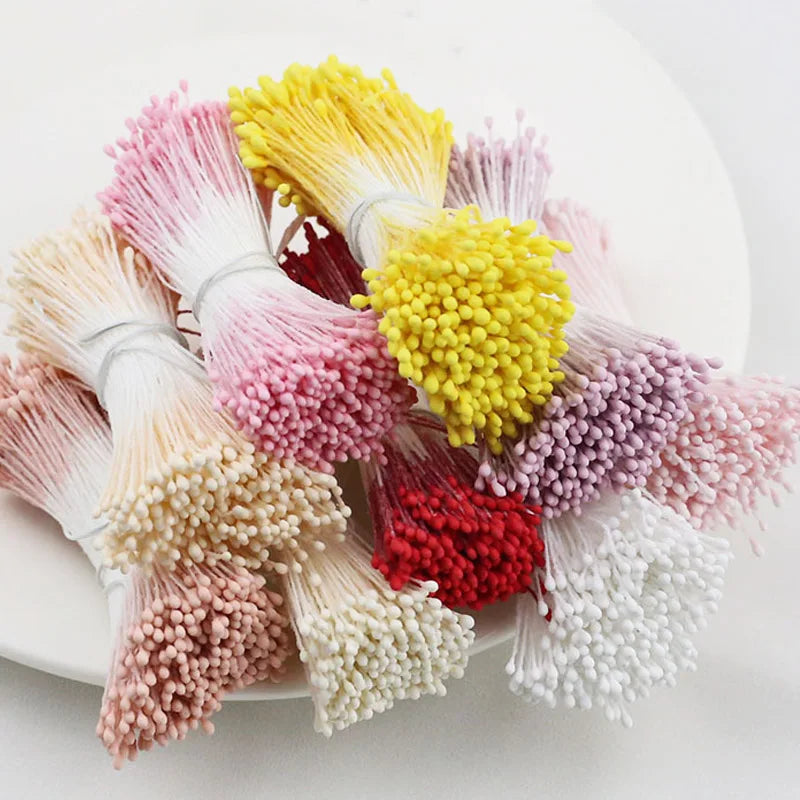 400pcs 2mm Mini Flower Stamen Pistil Wedding Handmade Artificial Flowers For Wedding Home Decoration DIY Scrapbook Accessories