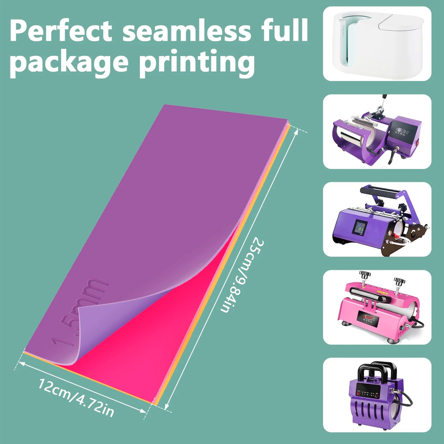 3Pcs Sublimation Tumbler Wrap Silicone Sheets with Mug Press Bundle Accessories For Heat Press Sublimation Machine