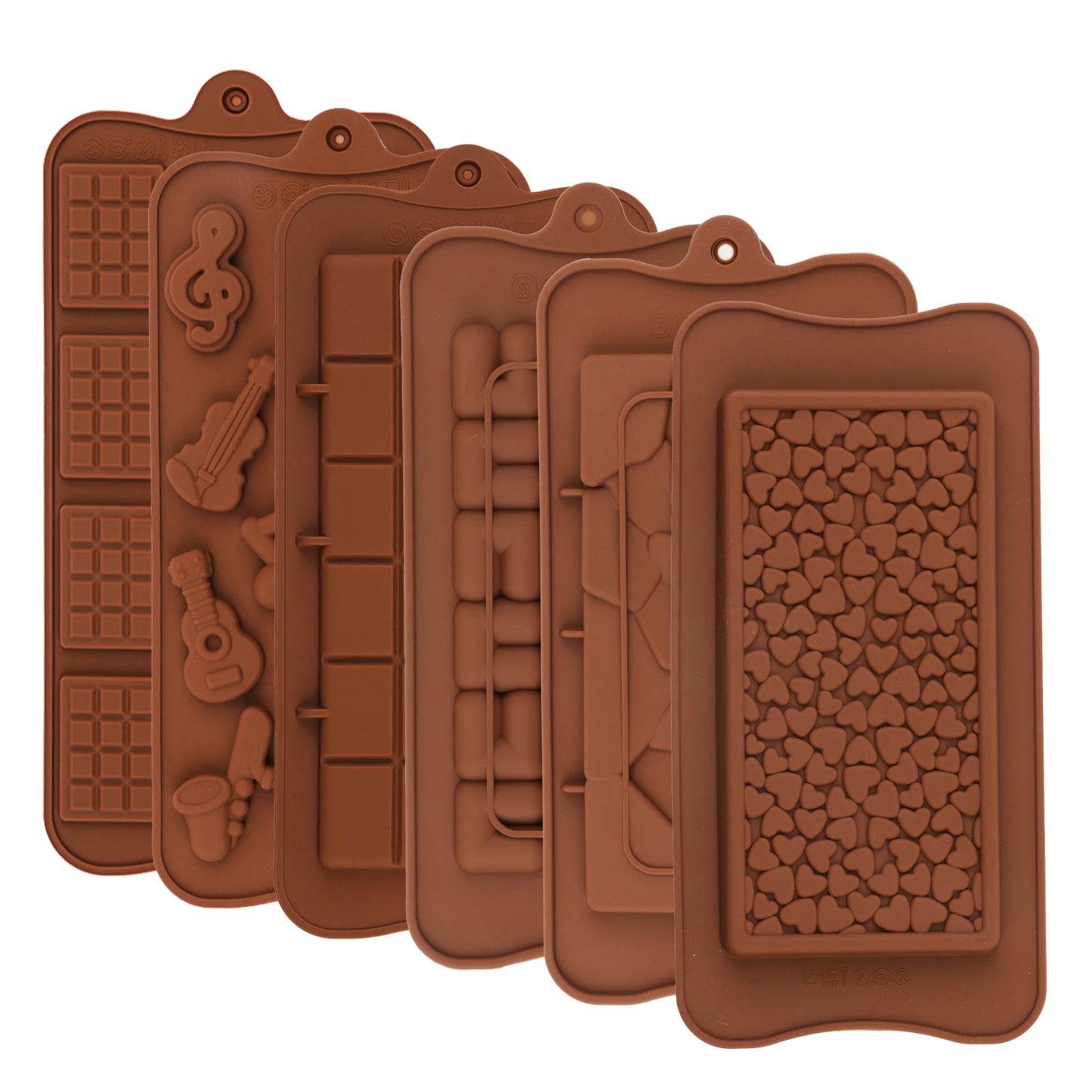 2022 New Silicone Chocolate Bar Mold Silicon cake decoration Silicone Molds for Break Apart Chocolate Tools Candy Mold mold DIY