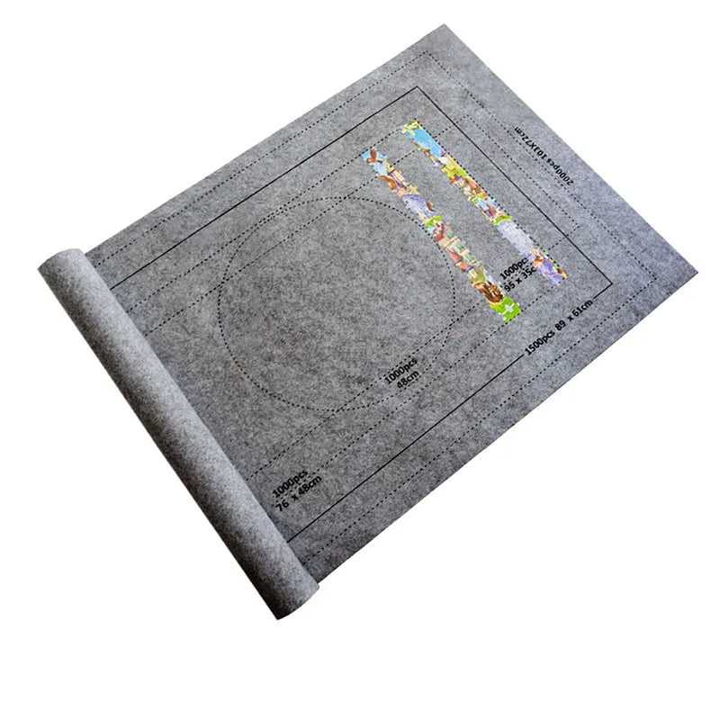 Puzzles Pad Jigsaw Roll Felt Mat Storage Bag Playmat Puzzles Blanket For Up To 1500 Pcs Puzzle Accessories Portable Storage Mat
