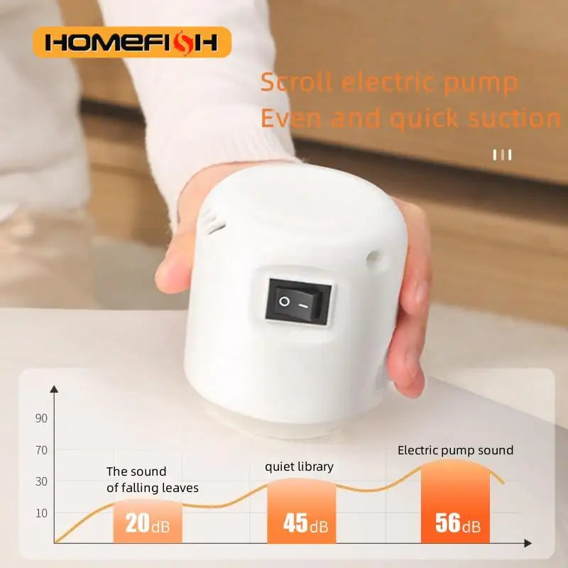 Vacuum compression bag electric pump suction pump Mini Vacuum Sealer Machine Space Saver for Clothes Food Organizer