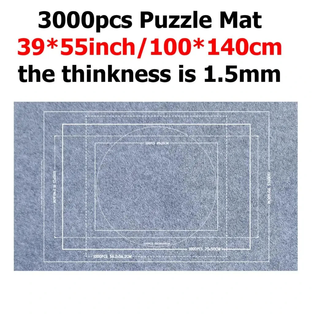 1000~3000pcs Puzzle Storage Mat Roll Up Children Developmental Game Parent-child Interaction Portable Travel-Friendly Bag TMZ