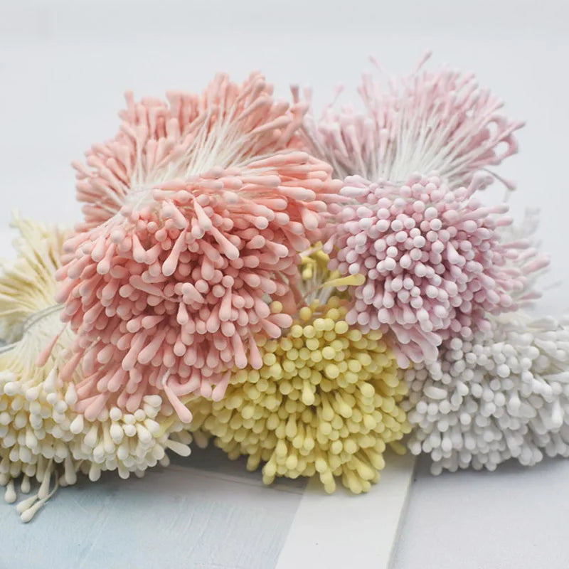400pcs 2mm Mini Flower Stamen Pistil Wedding Handmade Artificial Flowers For Wedding Home Decoration DIY Scrapbook Accessories