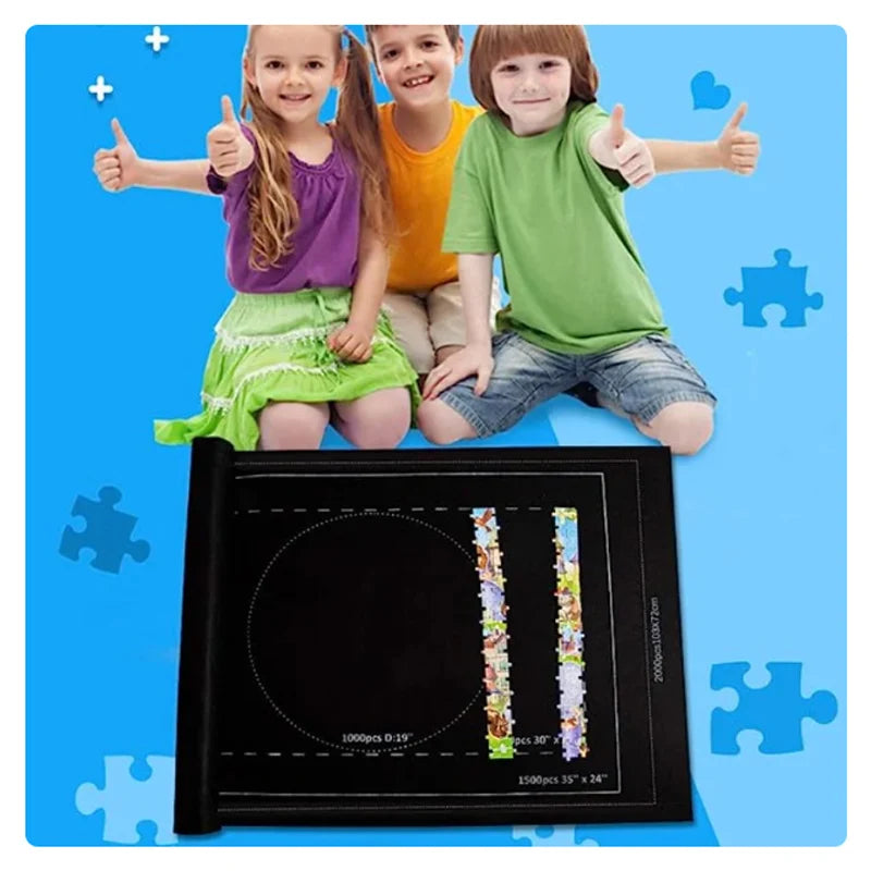 Puzzles Pad Jigsaw Roll Felt Mat Storage Bag Playmat Puzzles Blanket For Up To 1500 Pcs Puzzle Accessories Portable Storage Mat