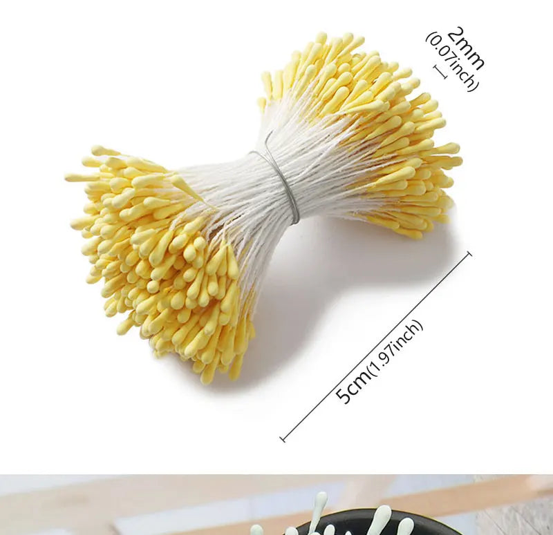 400pcs 2mm Mini Flower Stamen Pistil Wedding Handmade Artificial Flowers For Wedding Home Decoration DIY Scrapbook Accessories