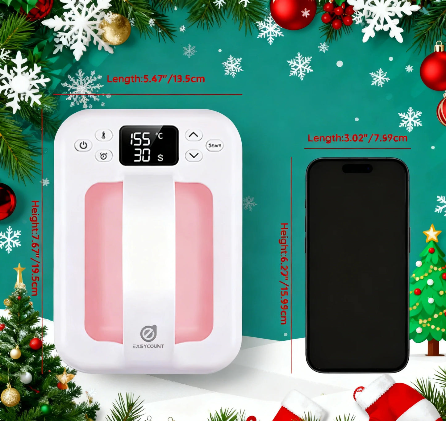 Heat Press Machine 7x5, Portable Fast Heating Sublimation Press for T-Shirts, Easy Use for Beginner & Home Business