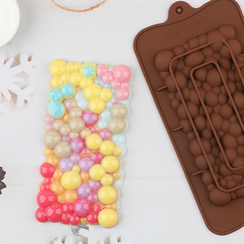 2022 New Silicone Chocolate Bar Mold Silicon cake decoration Silicone Molds for Break Apart Chocolate Tools Candy Mold mold DIY