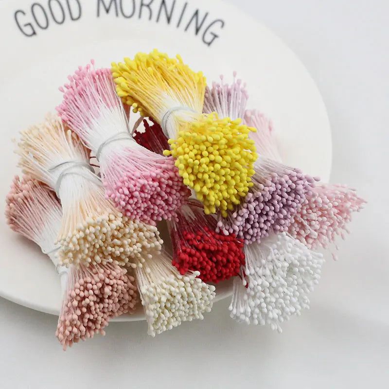 400pcs 2mm Mini Flower Stamen Pistil Wedding Handmade Artificial Flowers For Wedding Home Decoration DIY Scrapbook Accessories