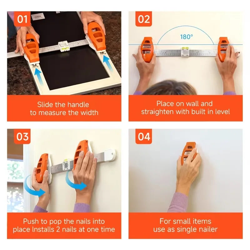 Hanging Frame Positioning Level Installation Picture Hanging Level Tool Versatile Decor Aid Mark Hole Measures Tool