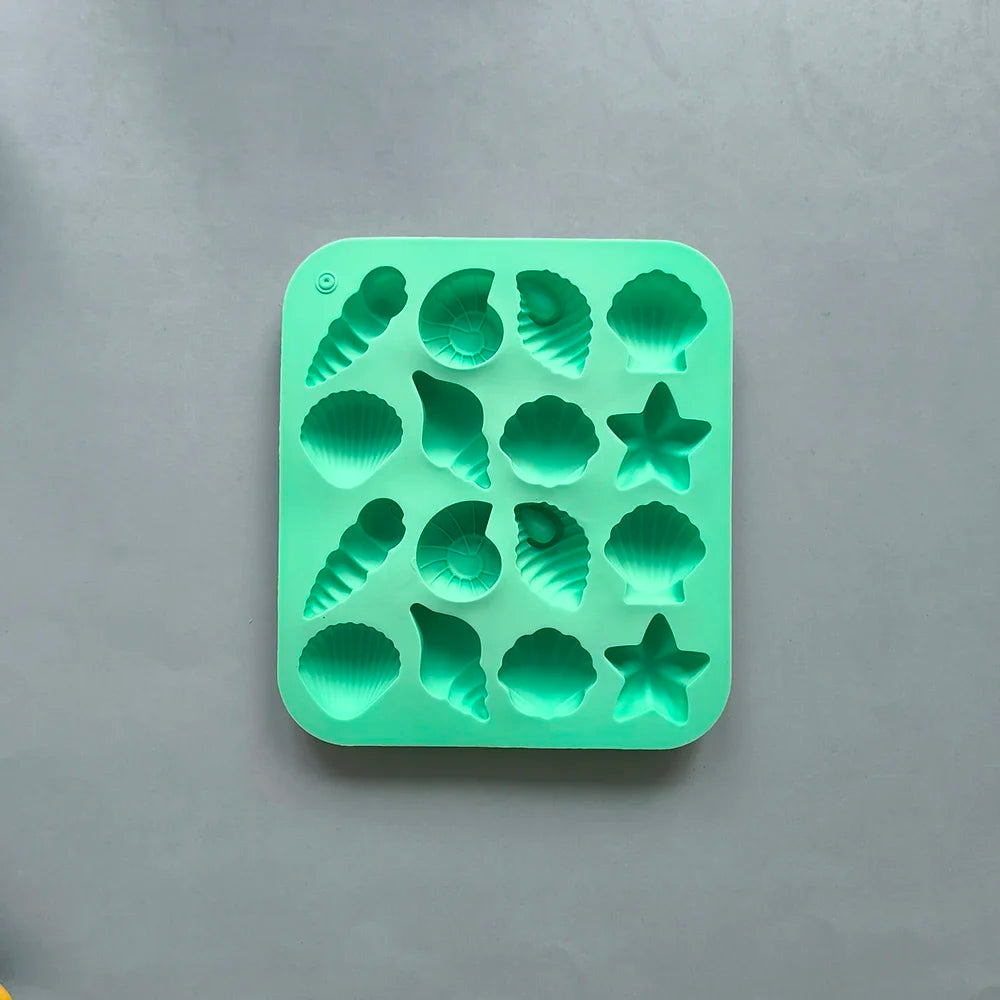 16 Cavity Shell Conch Starfish And Other Shaped Silicone Molds DIY Candy Mousse Pastry Pudding Chocolate Cake Baking Mold
