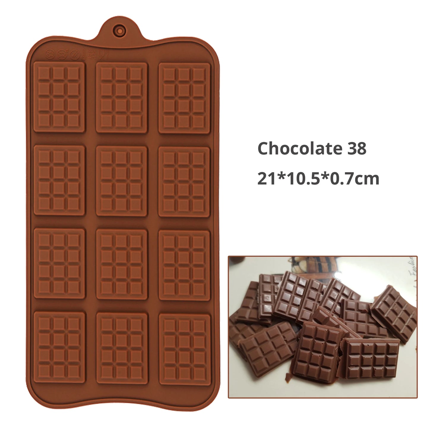 2022 New Silicone Chocolate Bar Mold Silicon cake decoration Silicone Molds for Break Apart Chocolate Tools Candy Mold mold DIY