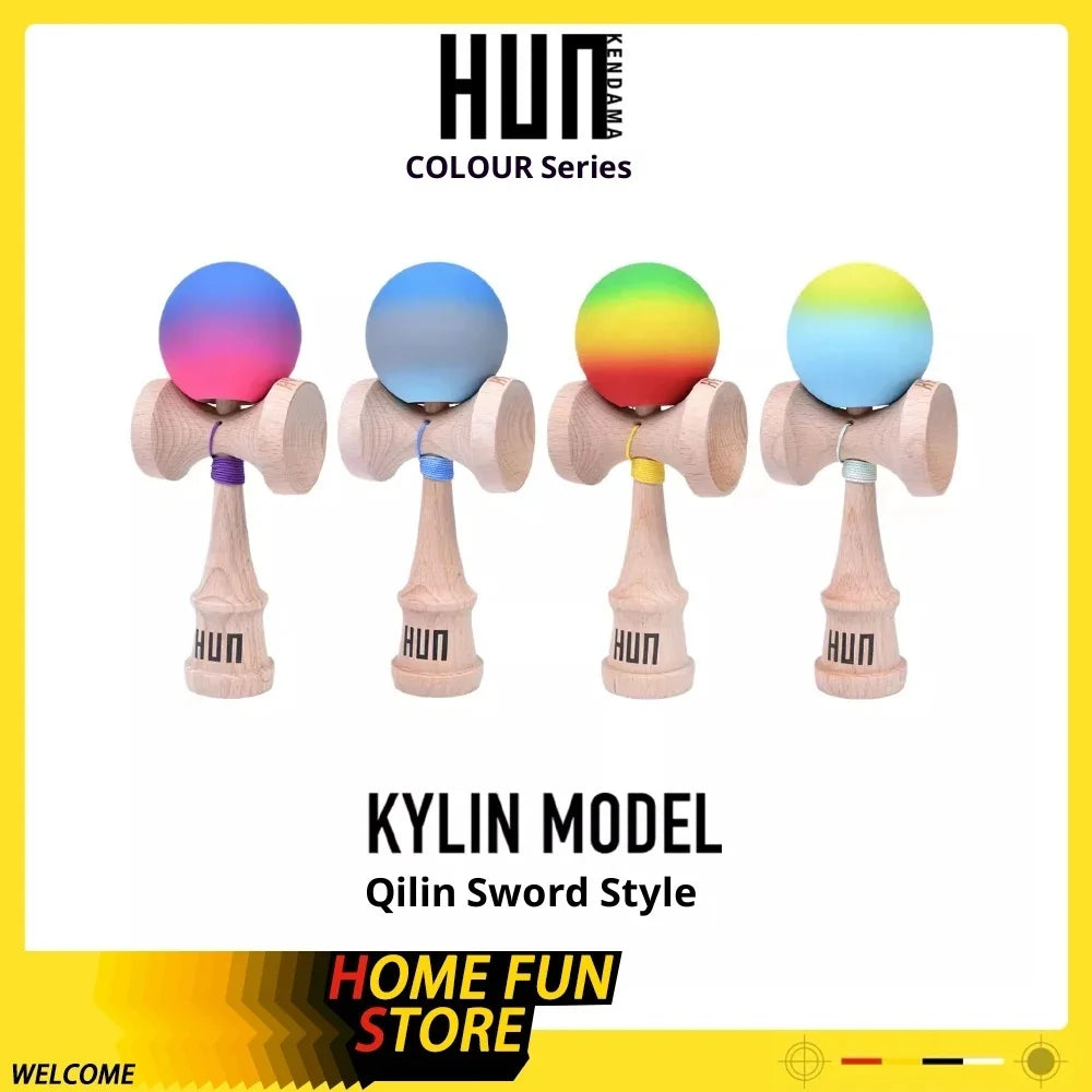 IN STOCK HunKendama Solid Color Matte Anti Slip Paint Surface Big Cups Easy To Catch Kendama Outdoor Juggling Skill Balls Gifts