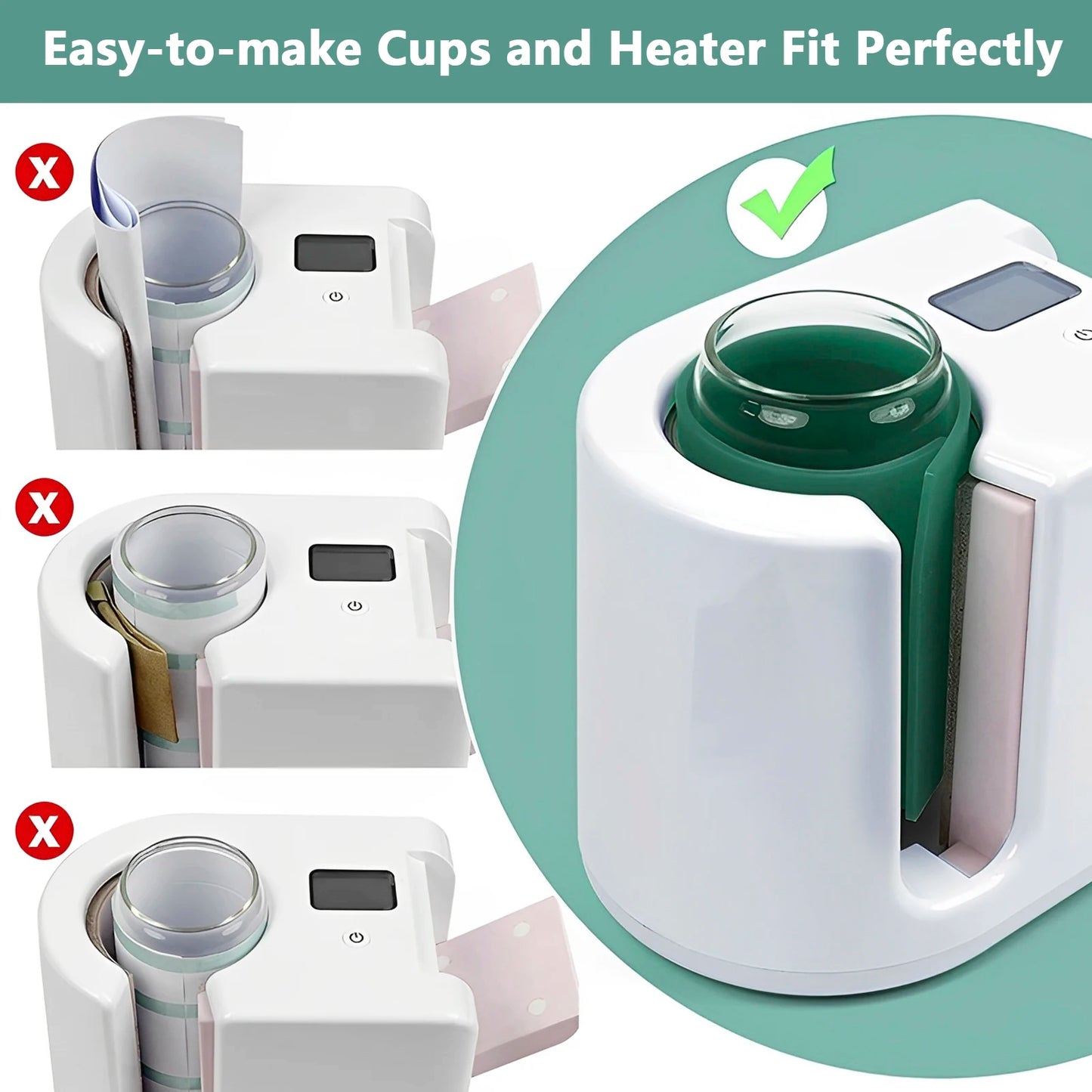 3Pcs Sublimation Tumbler Wrap Silicone Sheets with Mug Press Bundle Accessories For Heat Press Sublimation Machine