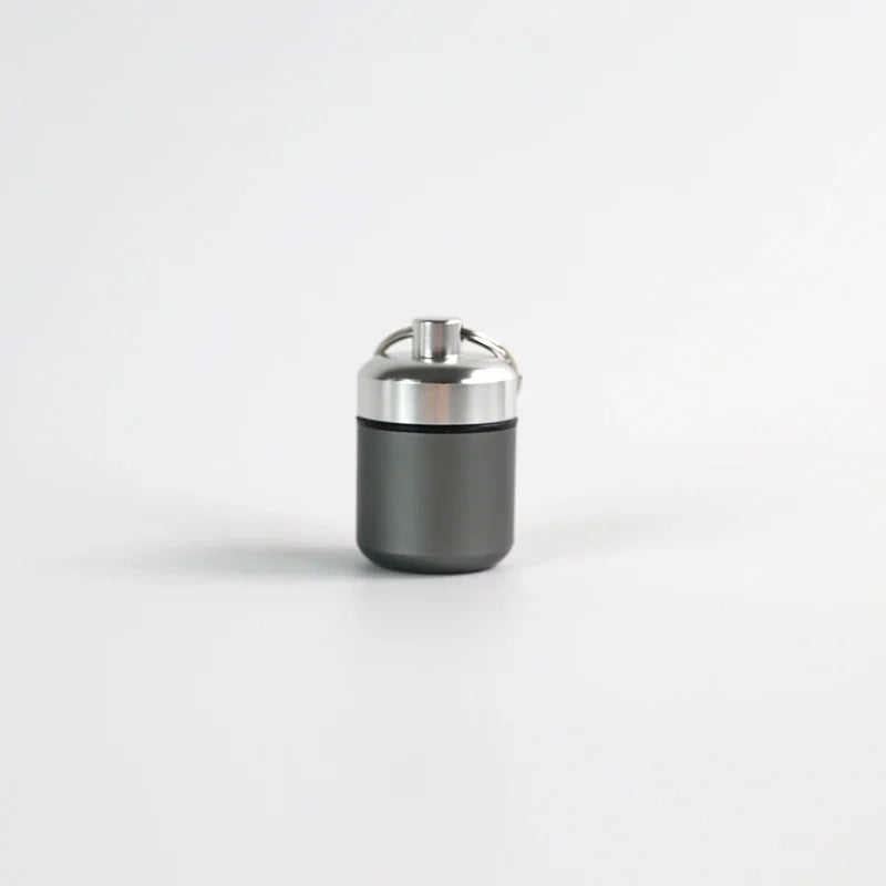 Mini Portable  Aluminum Waterproof Pill Box High Quality with Sealed Storage Flat Head and Keychain for Medicine Container New