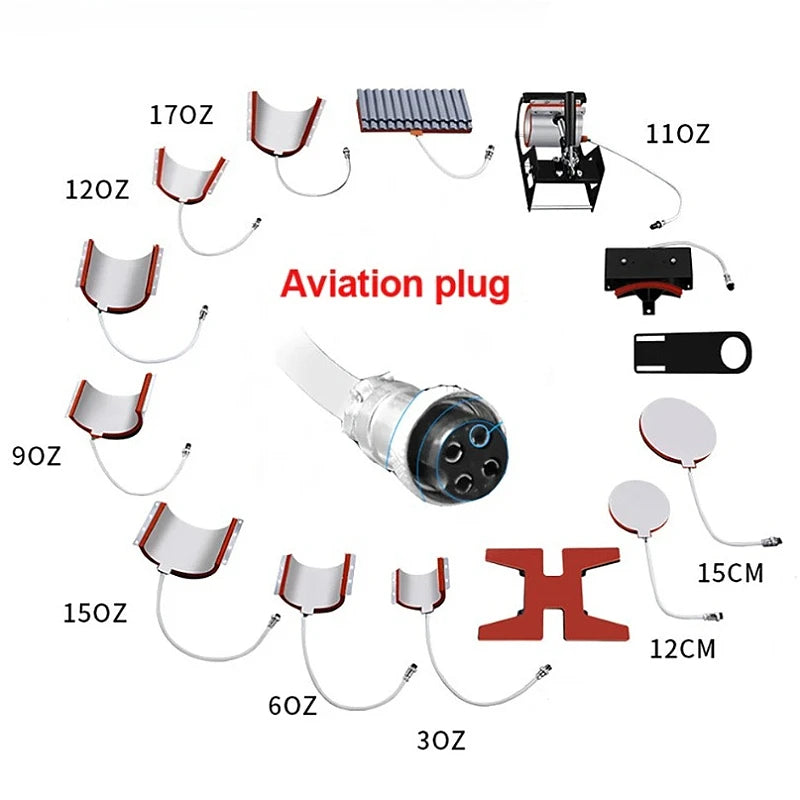 1pcs Sublimation Machine Silicone Mug Heating Pad Mat Heat Parts for Printing Press 110V/220V
