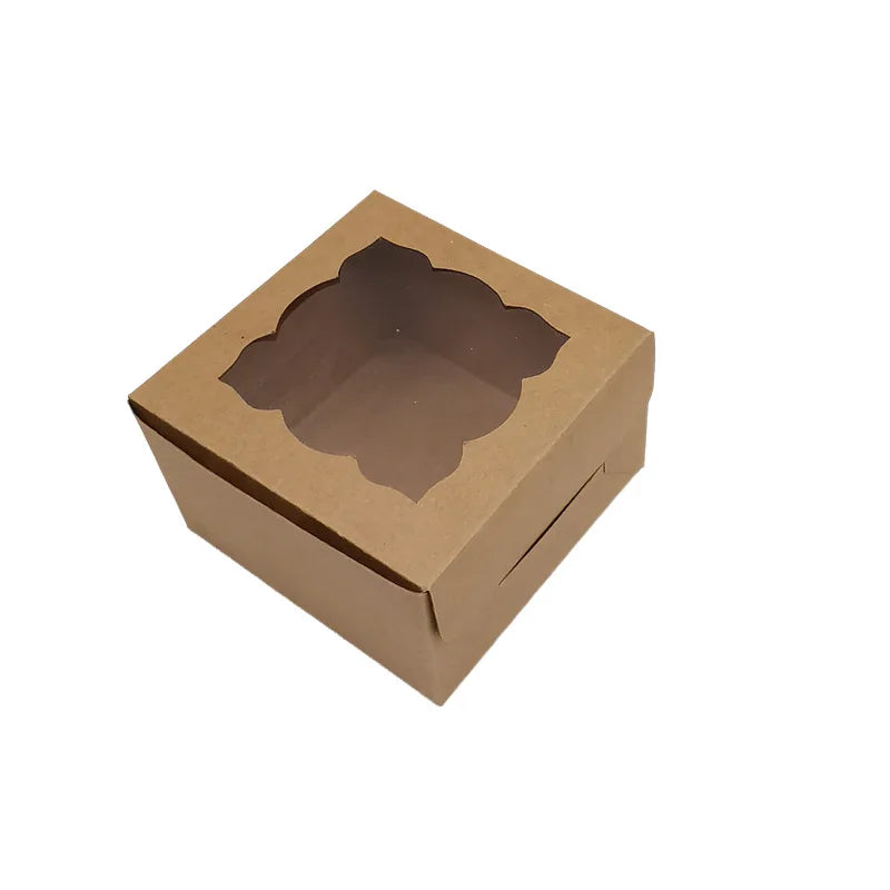 12/24Pcs Kraft Paper Gift Boxes Wedding Favor Candy Cookies Bread Paper Boxes For Thanksgiving Christmas Birthday Party Supplies