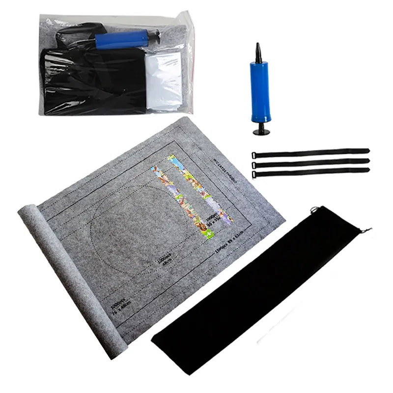 Puzzles Pad Jigsaw Roll Felt Mat Storage Bag Playmat Puzzles Blanket For Up To 1500 Pcs Puzzle Accessories Portable Storage Mat
