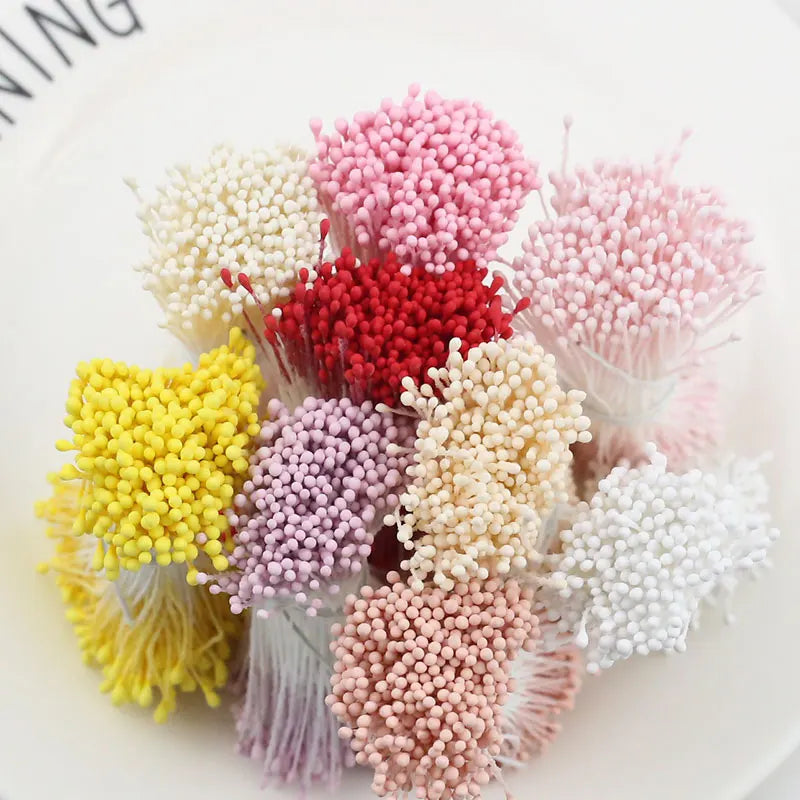 400pcs 2mm Mini Flower Stamen Pistil Wedding Handmade Artificial Flowers For Wedding Home Decoration DIY Scrapbook Accessories