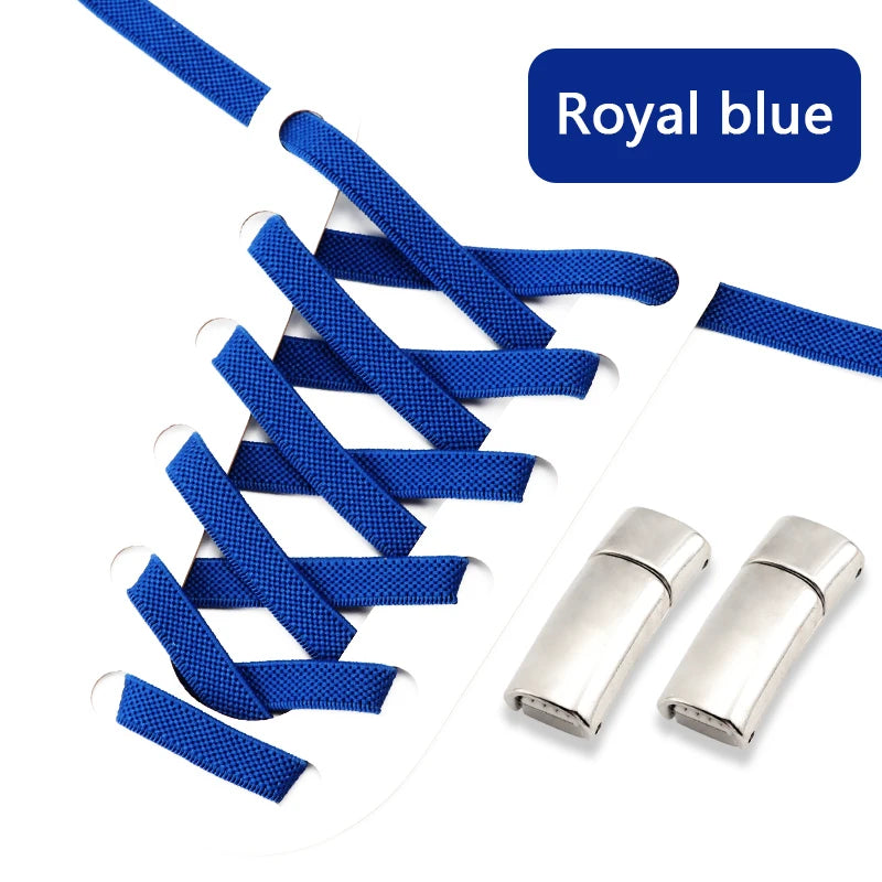 No Tie Shoelaces Magnetic Shoe Laces Clip Flat Elastic Stretch Laces Casual Sneakers Woman Men Children Shoelace Shoes Accesorie