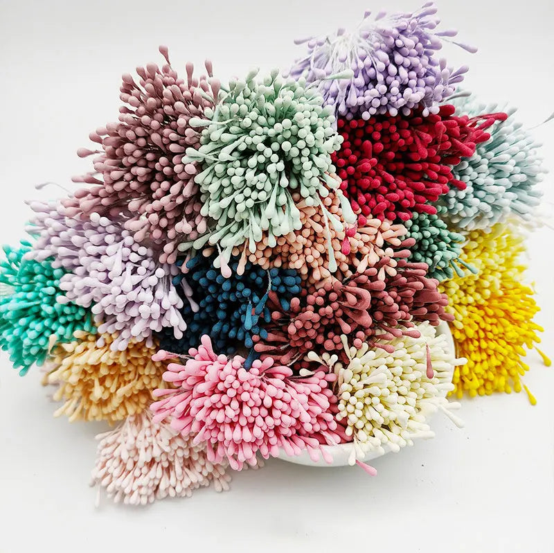 400pcs 2mm Mini Flower Stamen Pistil Wedding Handmade Artificial Flowers For Wedding Home Decoration DIY Scrapbook Accessories