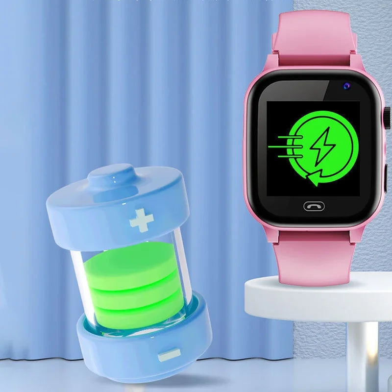 Kids Smart Watch 4G Multifunctional Waterproof SOS GPS Location Camera Call Sim Card Child Gifts Sports Digital Watches Tracker