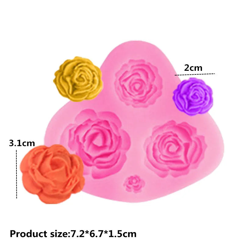 3D Rose Siliconen Cakevorm Bloem Fondant Mold Cake Decoration Bakken Tool Mallen Cake Mold Tool Silicone Chocolate Molds Gadgets
