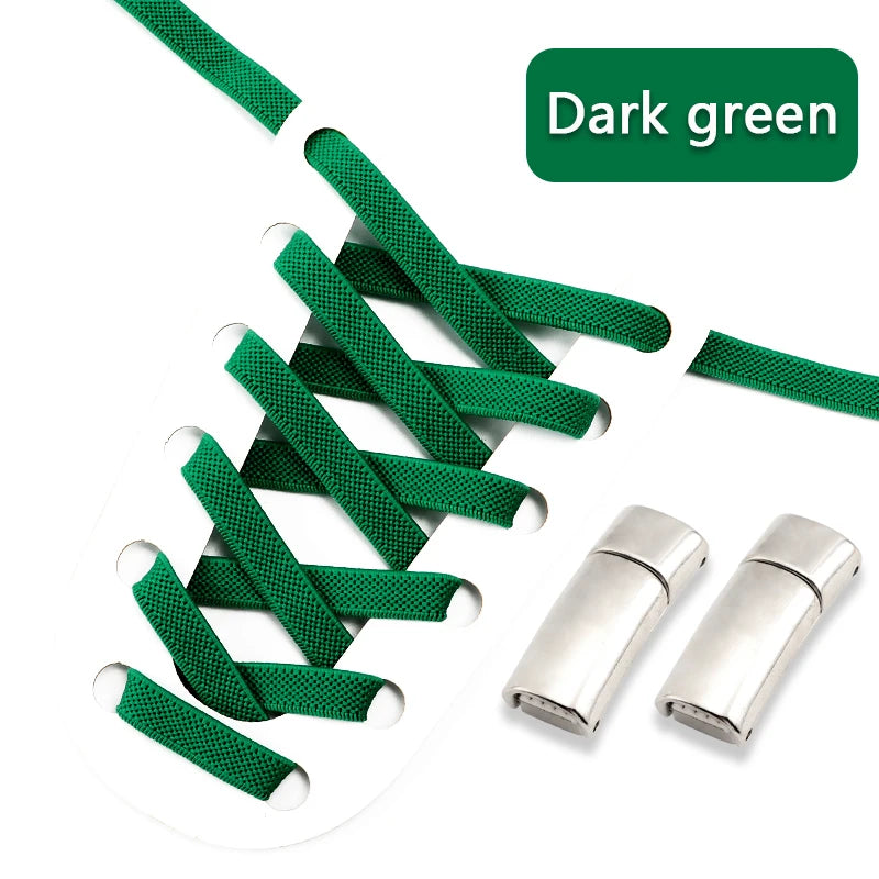 No Tie Shoelaces Magnetic Shoe Laces Clip Flat Elastic Stretch Laces Casual Sneakers Woman Men Children Shoelace Shoes Accesorie