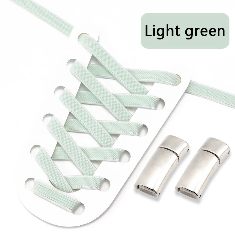 No Tie Shoelaces Magnetic Shoe Laces Clip Flat Elastic Stretch Laces Casual Sneakers Woman Men Children Shoelace Shoes Accesorie