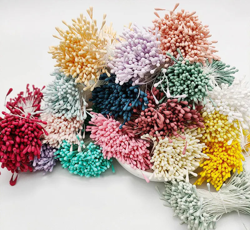 400pcs 2mm Mini Flower Stamen Pistil Wedding Handmade Artificial Flowers For Wedding Home Decoration DIY Scrapbook Accessories