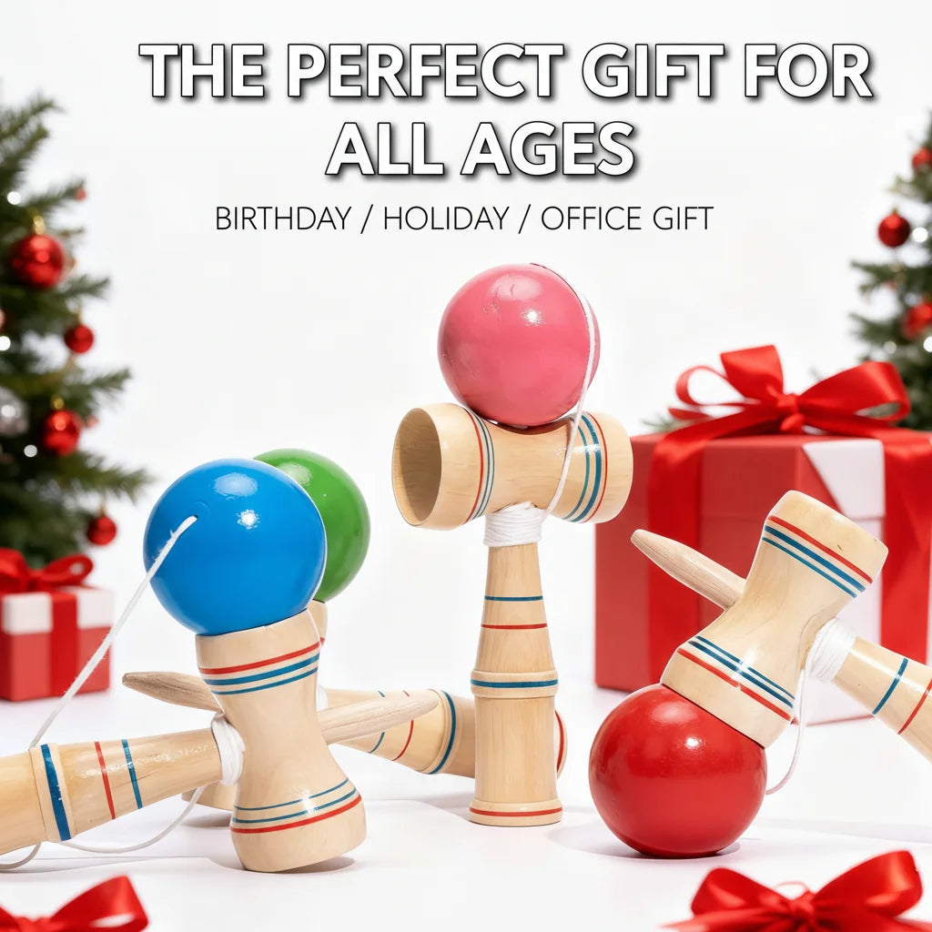 Oversized Kendama Skill Toy – Large Japanese Wooden Ball-and-Cup Game for Adults & Kids, Viral Challenge Toy, Focus & Hand-Eye C