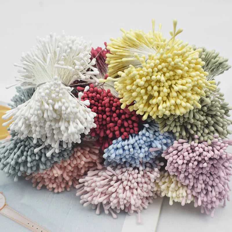 400pcs 2mm Mini Flower Stamen Pistil Wedding Handmade Artificial Flowers For Wedding Home Decoration DIY Scrapbook Accessories