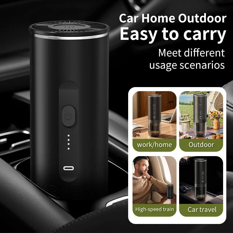 3-in-1 Wireless Electric Portable Espresso Coffee Machine Auto Heating Pump Press Capsule Powder Coffee Pot for Car&Home Camping