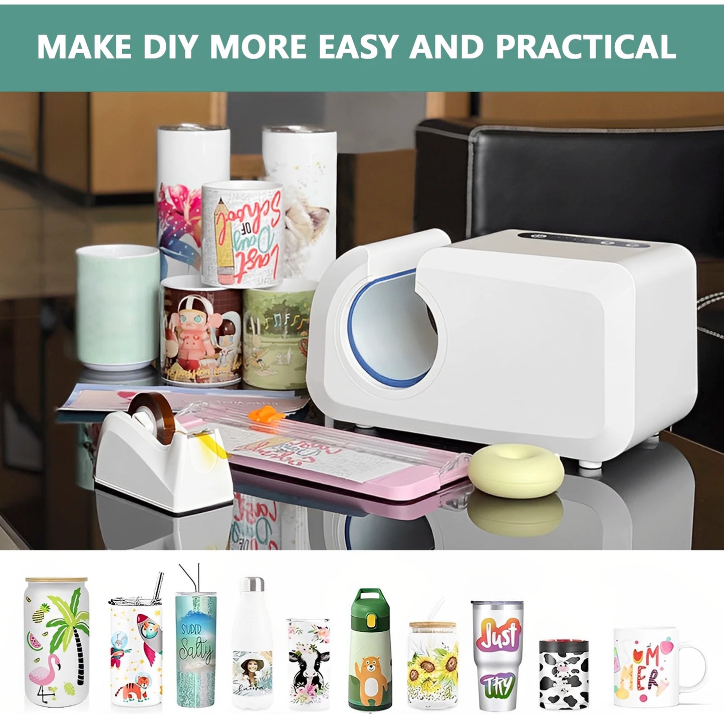 3Pcs Sublimation Tumbler Wrap Silicone Sheets with Mug Press Bundle Accessories For Heat Press Sublimation Machine
